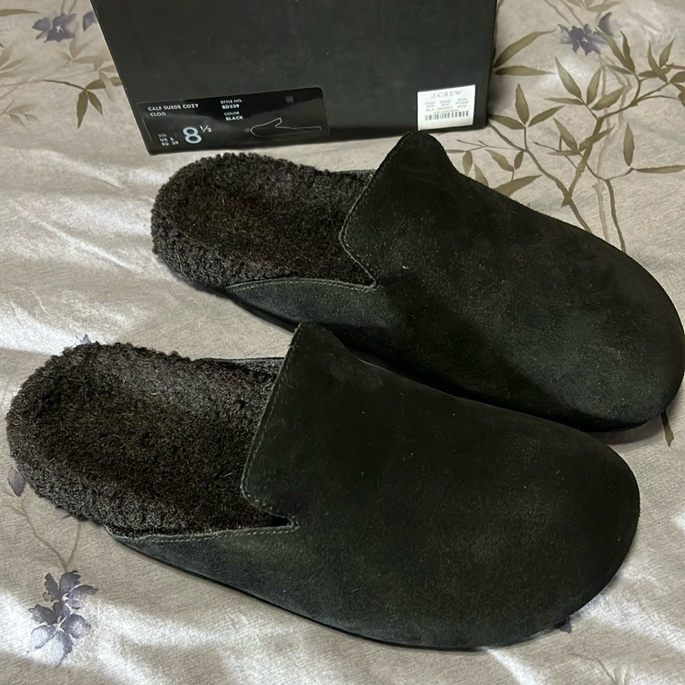 J CREW | Suede Sherpa Cozy Clog